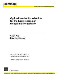 Optimal bandwidth selection for the fuzzy regression
