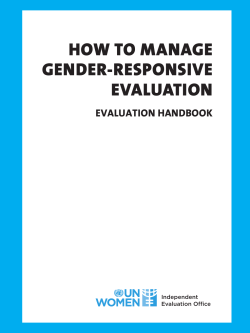 How to manage gender-responsive evaluation - UNU-GEST