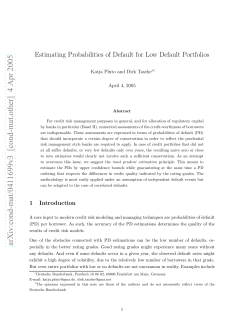 Estimating Probabilities of Default for Low Default Portfolios