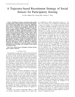 A Trajectory-based Recruitment Strategy of Social Sensors for