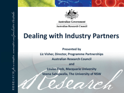 ARMS 2015 Dealing with Industry Partners