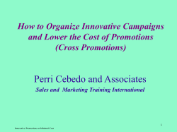 Cross Promotions