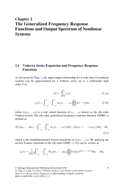The Generalized Frequency Response Functions and