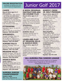 Junior Golf 2017