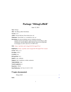 Package `MittagLeffleR`