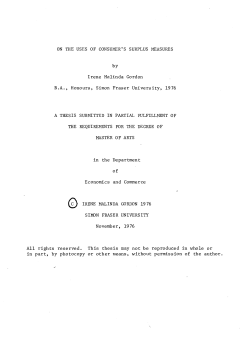 On the uses of consumer`s surplus measures