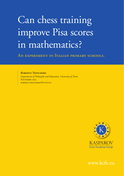 Can chess training improve Pisa scores in mathematics?