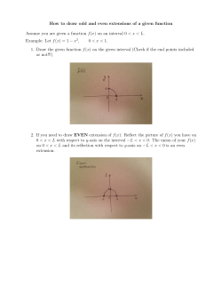 How to draw odd and even extensions of a given function Assume