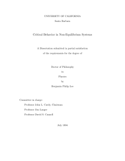 Critical Behavior in Non