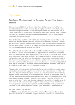 Press release Significant CO2 abatement via European Carbon