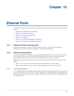 Chapter 10 Ethernet Ports