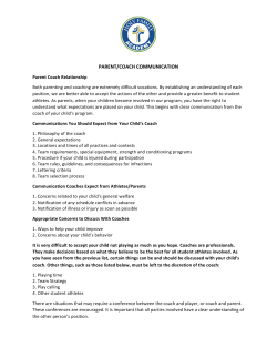 parent/coach communication