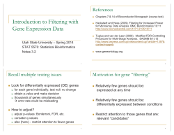 Introduction to Filtering with Gene Expression Data