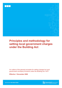 Principles and methodology for setting local government charges