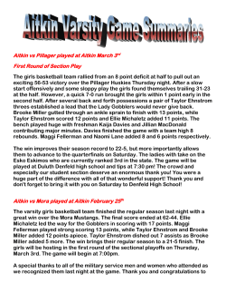 Aitkin vs Pillager played at Aitkin March 3rd First