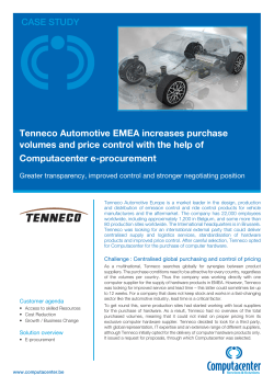 CASE STUDY Tenneco Automotive EMEA