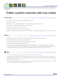 Make a positive connection with every student