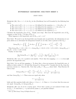 Problem Sheet 3 Solutions
