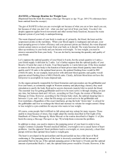 JIANFEI, a Massage Routine for Weight Loss (Reprinted from the