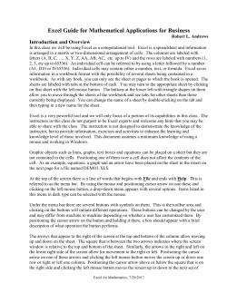 Excel Guide for Applied Calculus, GSGIS