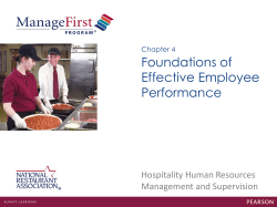 Chapter 4 Foundations of Effective Employee Performance Key Terms