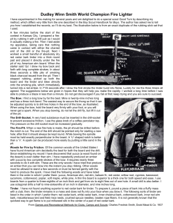 Dudley Winn Smith World Champion Fire Lighter