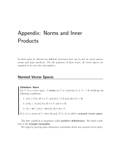 Appendix: Norms and Inner Products
