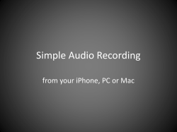 Simple Audio Recording