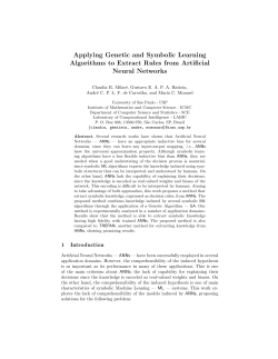 Applying Genetic and Symbolic Learning Algorithms to - Icmc-Usp