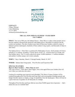 CONTACT: Tiffany Whisner Coles Marketing 317.571.0051 twhisner