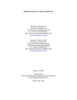 Parking at Mixed-Use Centers in Small Cities Wesley