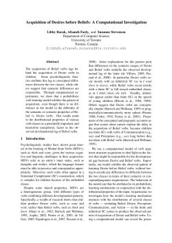 Acquisition of Desires before Beliefs: A Computational Investigation
