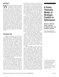 A Game Theoretic Model of Strategic Conflict in Cyberspace