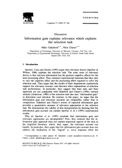 Information gain explains relevance which explains