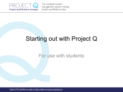 Starting out with Project Q