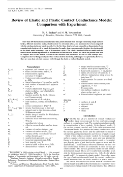 Review of Elastic and Plastic Contact Conductance Models