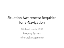 Situation Awareness: Requisite for e