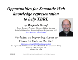 Opportunities for Semantic Web knowledge representation to help