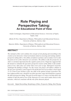 Role Playing and Perspective Taking: