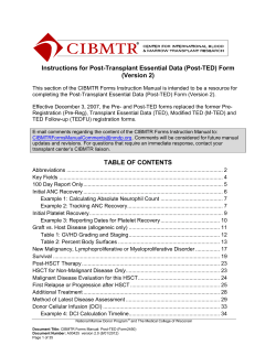 Instructions for Post-Transplant Essential Data (Post-TED)