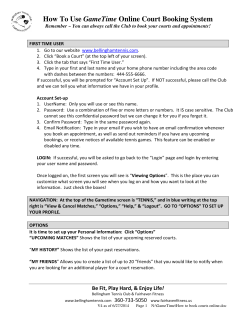 How To Use GameTime Online Court Booking System