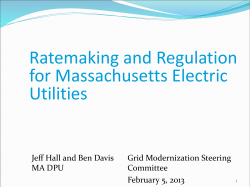 performance based rates - Massachusetts Grid Modernization