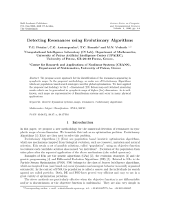 Detecting Resonances using Evolutionary Algorithms