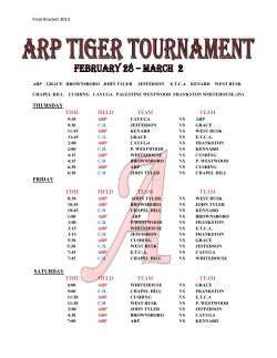 THURSDAY TIME FIELD TEAM TEAM FRIDAY TIME