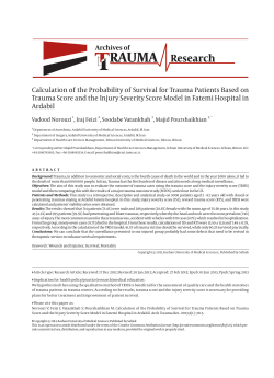 Calculation of the Probability of Survival for Trauma Patients Based
