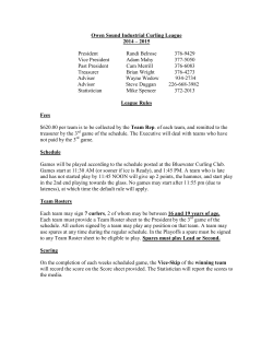 Rules - Blue Water Curling Club