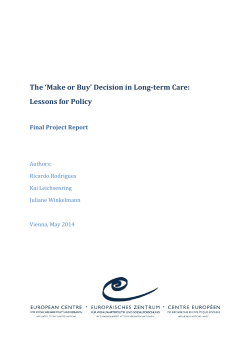 The `Make or Buy` Decision in Long