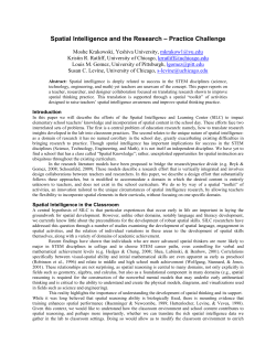 Spatial Intelligence and the Research &ndash; Practice Challenge