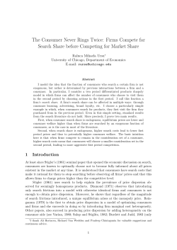 The Consumer Never Rings Twice: Firms Compete for Search Share