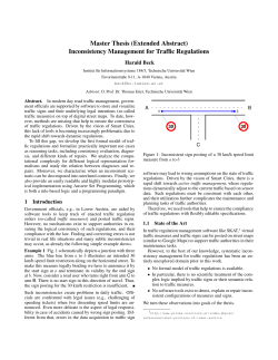 Master Thesis (Extended Abstract) Inconsistency Management for